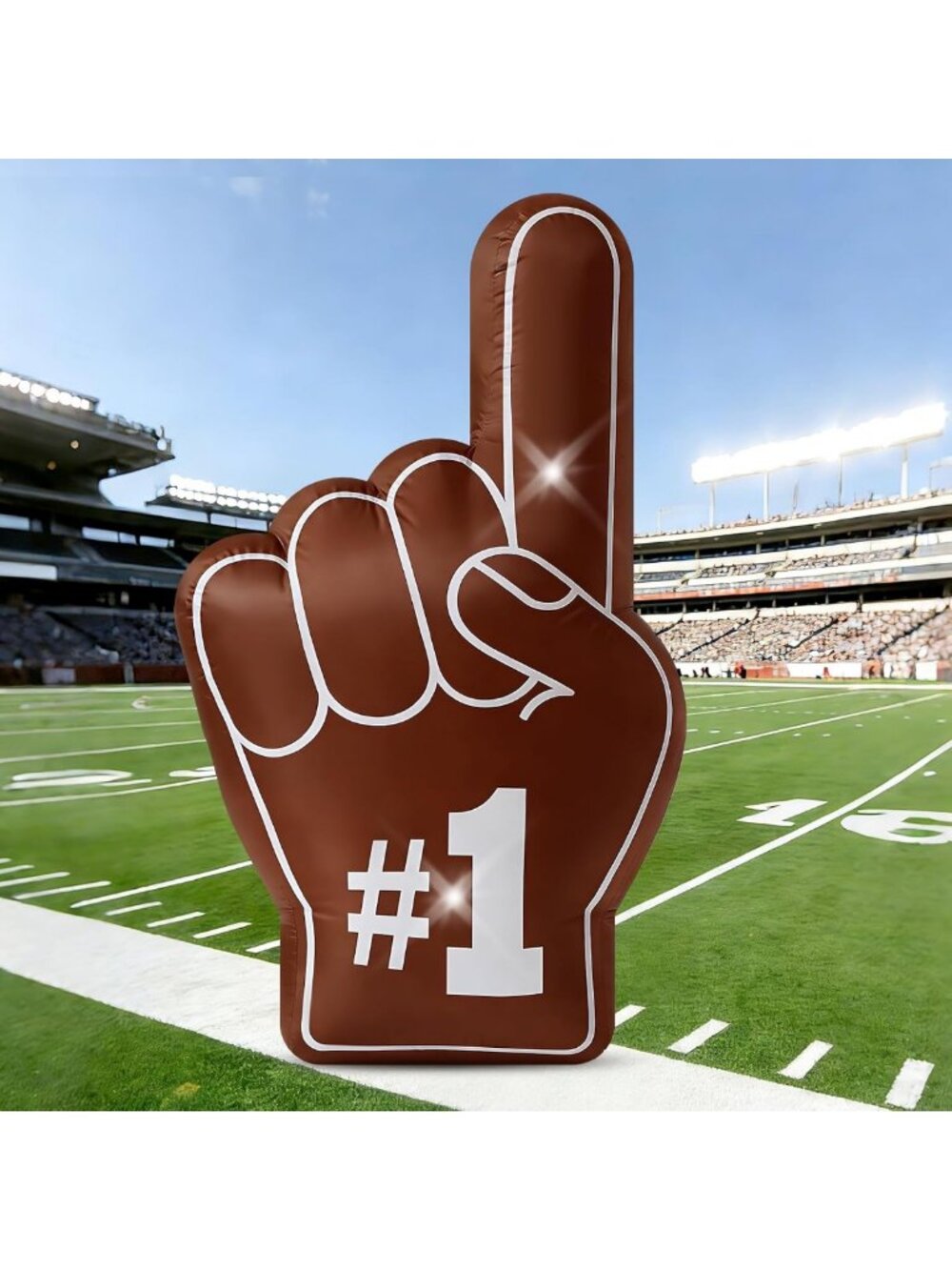Inflatable 4.6FT Number One Finger with LED Lights for Game Day & Tailgate Party